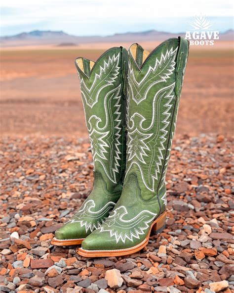 GREEN | WOMEN TALL COWBOY COWBOY BOOTS – Agave Boots