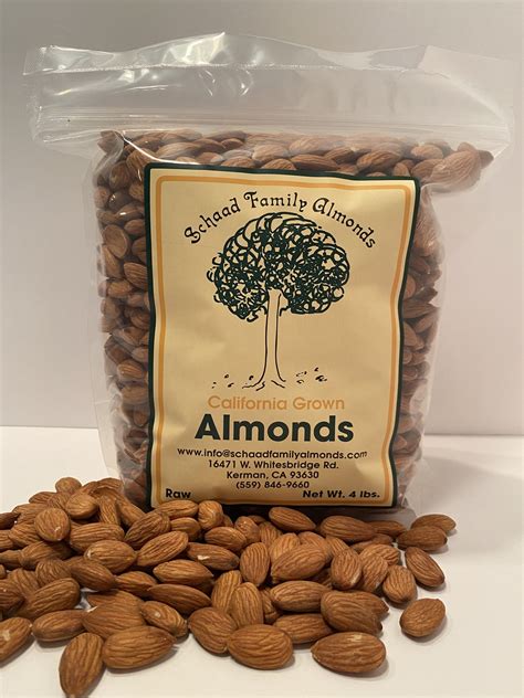 Raw Almonds (4lb) - Schaad Family Almonds