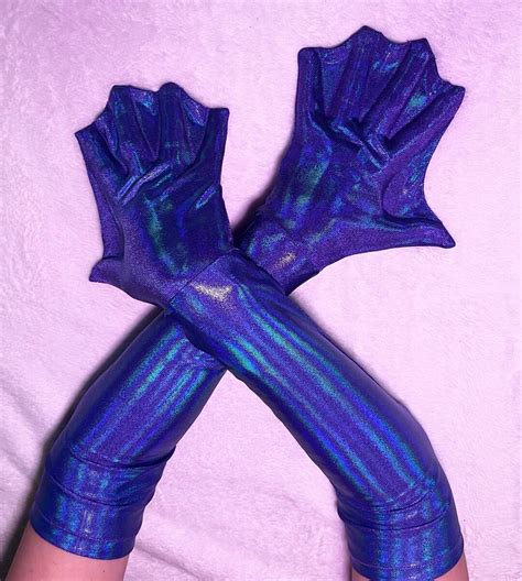 Sheen Webbed Gloves - Etsy