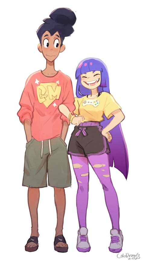 miko kubota and high five (glitch techs) drawn by colo_(nagrolaz