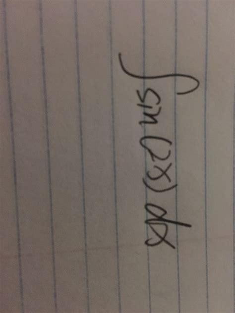 Solved Find the antiderivative Integral sin (2x) dx | Chegg.com