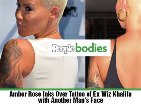 Amber Rose Inks Over Tattoo of Ex Wiz Khalifa with Another Man’s Face ...