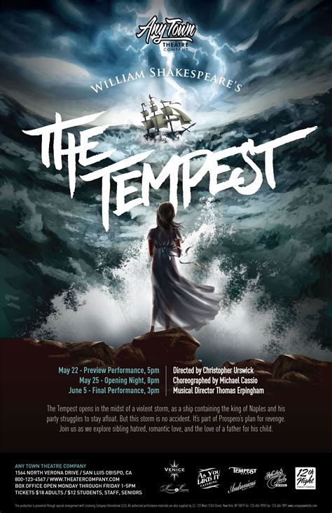 The Tempest Poster | Theatre Artwork & Promotional Material by Subplot