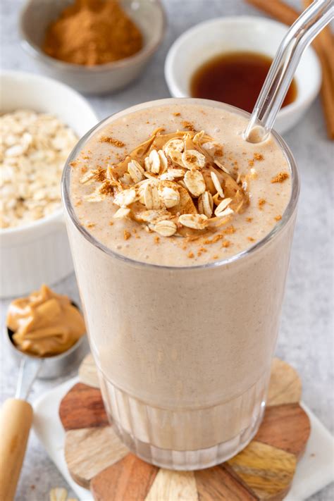 banana oatmeal smoothie  peanut butter sweet steep