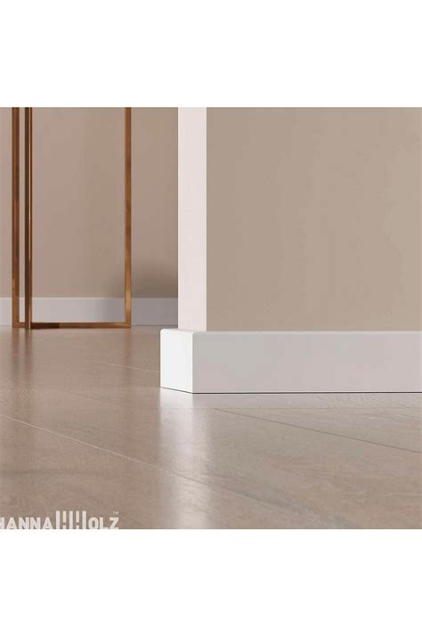 Плинтус для пола белый напольный под покраску HANNAHHOLZ AKTUELL WEISS ...