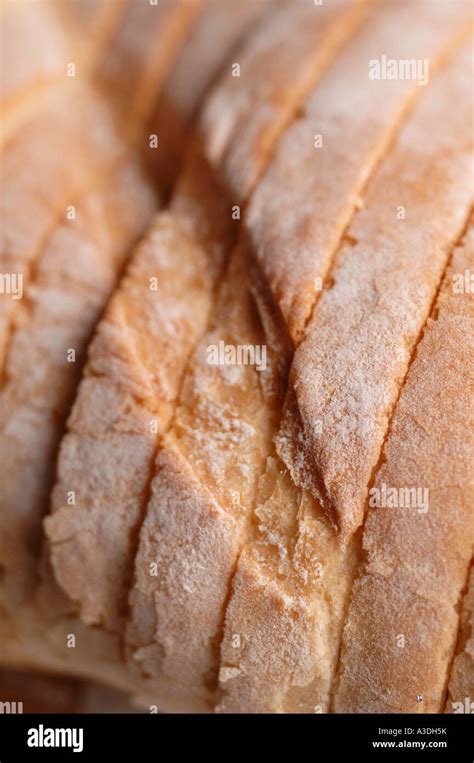 close   loaf  sliced white bread stock photo alamy