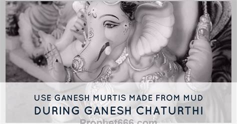 Use Ganesh Murtis Made from Mud during Ganesh Chaturthi