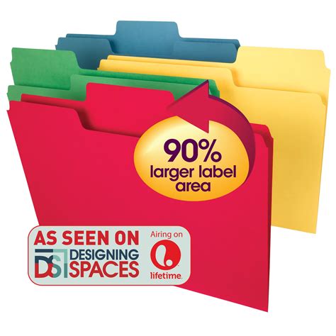 Smead SuperTab Heavyweight File Folder, Oversized 1/3-Cut Tab, Letter ...