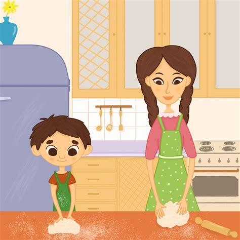 ArtStation - Mom and son kitchen