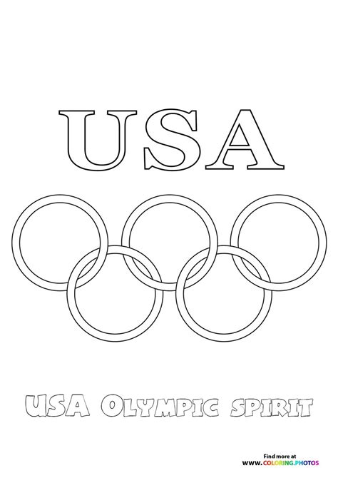 Paris 2024 Olympics USA logo - Coloring Pages for kids