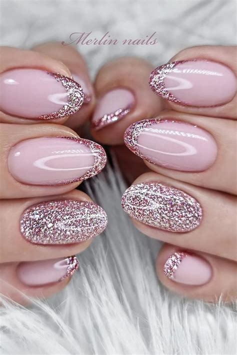 35 Gorgeous Glitter French Tips Nail Ideas