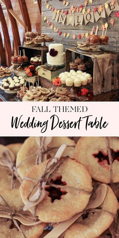 fall dessert table falling  love jenny cookies fall wedding