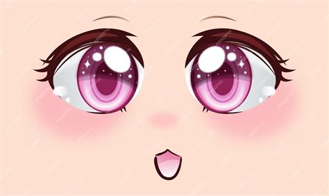 Premium Vector | Cute anime girls eyes. manga face expressions. vector ...