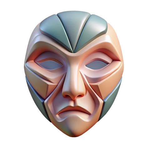 extraordinary abstract Abstract Face Mask Design Transparent Background