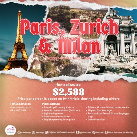 PARIS, ZURICH & MILAN – ATR TRAVEL