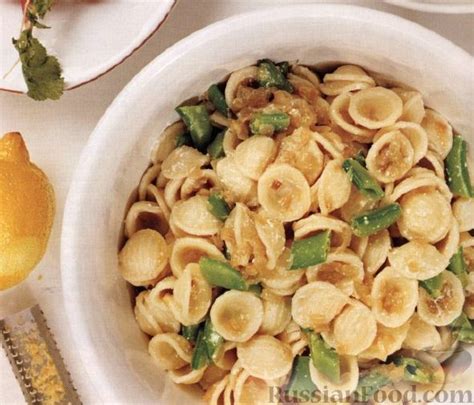 Рецепт: Макароны ракушки с рикоттой и зеленым горошком на RussianFood.com