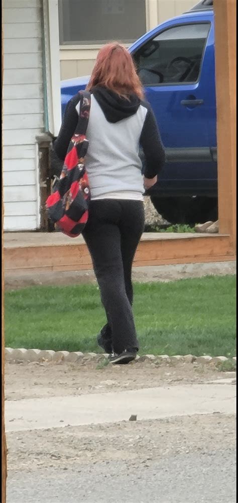 Sexy Neighbor Ass Walking Home in Black Spandex - Spandex, Leggings