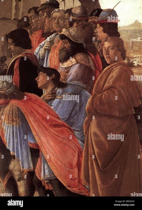 The Adoration of the Magi (detail) circa 1475. 1093 Sandro Botticelli - The Adoration of the ...