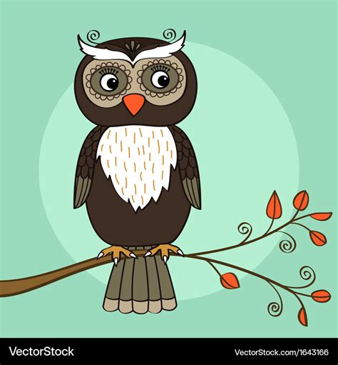 Owl tree Royalty Free Vector Image - VectorStock