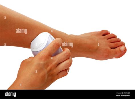 young woman epilating Stock Photo - Alamy