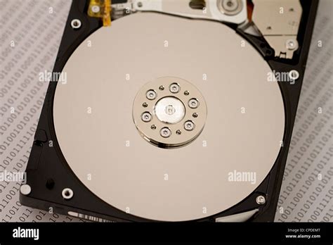 Computer hard drive HDD data on a platter Stock Photo - Alamy