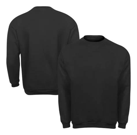 Moletom Preto Sem Capuz - Moletom Adulto Sem Capuz | Preto, Mescla Ou Marinho | Parcelamento sem ...