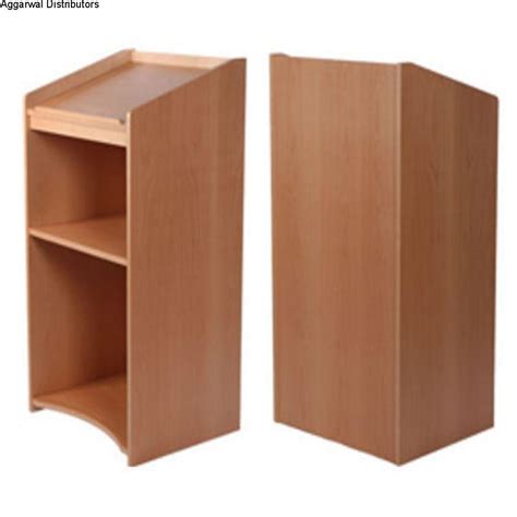 wooden simple podium lecture stand light colour horeca