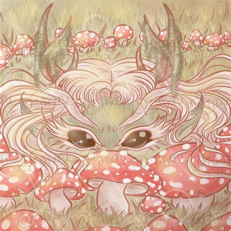 Fae Print Mushrooms Circle Forest Nymph Fairy Art - Etsy