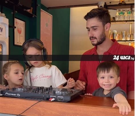 Иво Карамански-младши учи доведените си три деца как да са диджеи