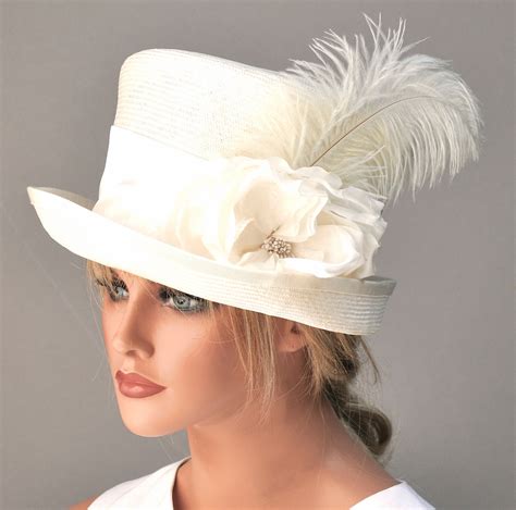 Kentucky Derby Hat, Ivory Wedding Hat, Millinery, Bridal Hat, Women's