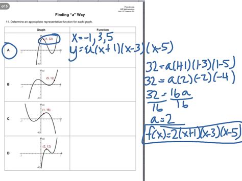 Finding A Way Precalculus Key