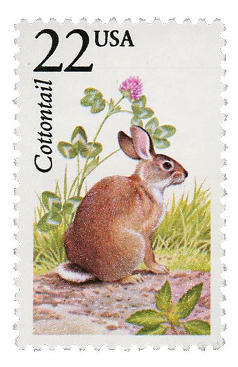 2290 - 1987 22c North American Wildlife: Cottontail - Mystic Stamp Company