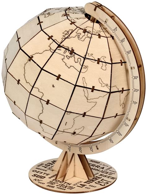 Глобус - 3D дървен пъзел от серията "Art & Wood" - 里 - store.bg