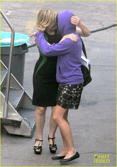 Photo: amy poehler playfully kisses aubrey plaza on parks rec set 16 ...