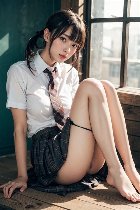 【AIグラドル】AI制服女子さん「ひっぱりすぎて紐がびろびろになりそう」 | エロカミカグラ