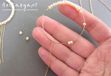 Блог :: МК "Серьги-кольца с жемчугом и цепями" | Necklace, Jewelry ...