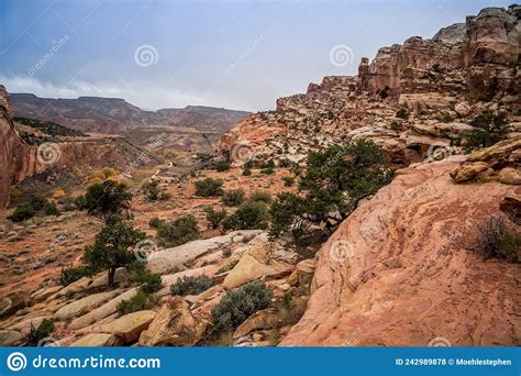 Geologic Lanscapes, Capitol Reef National Park, Utah Stock Photo ...