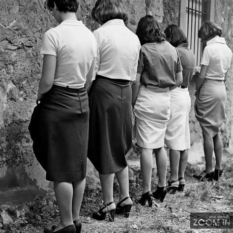Women Peeing on the Wall, Vintage Print, Photography Print, Black White