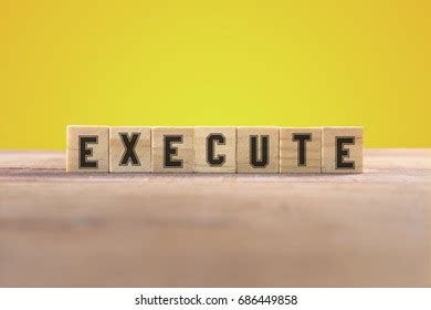 execute text  blackboard concept background stock photo