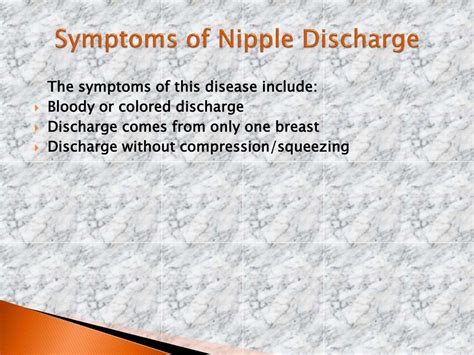 PPT - Nipple Discharge: Causes, Symptoms, Daignosis, Prevention and