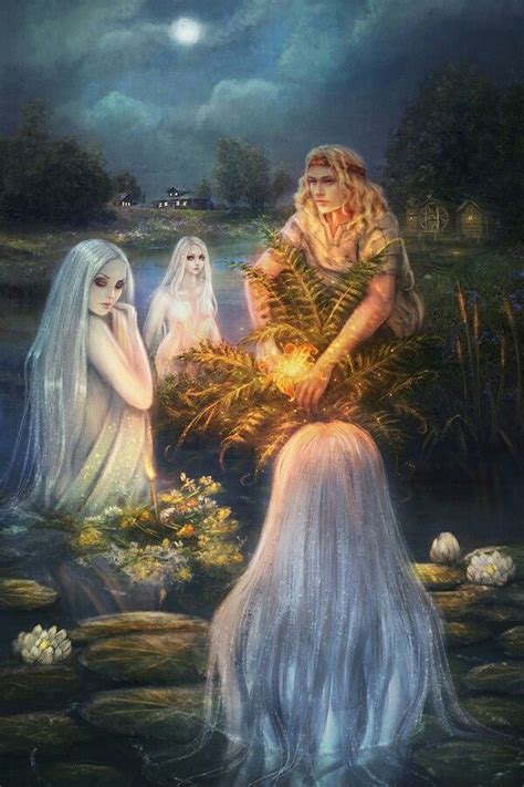 Pin on Fairies and fantasy | Fern flower, Ukrainian mythology, Pagan art