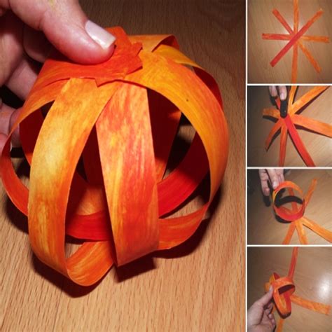 Halloween страшилище и тиква от хартия - Оформяне на тиквата