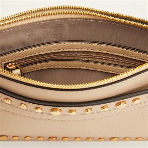 JENA Nude Studded Flat Clutch