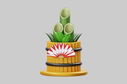 japanese  year kadomatsu   asia decoration envato