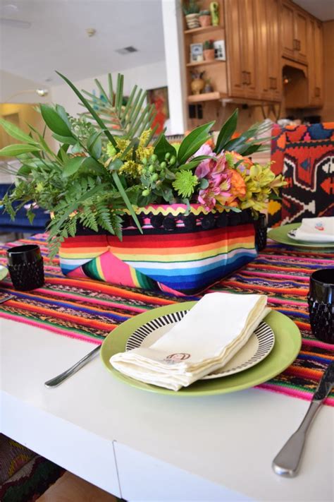 Serape Covered Cinco de Mayo Centerpiece - Jennifer Perkins