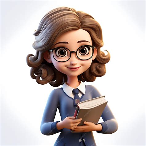 Premium Photo | 3D Female Teacher Character