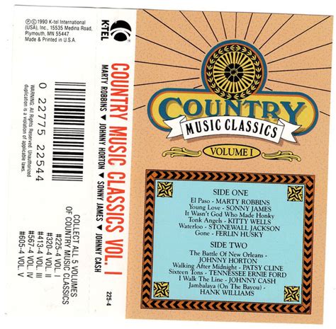 Country Music Classics - Volume I 1950's (1990, Cassette) - Discogs