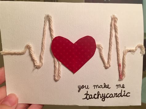 DIY Valentine's Day Card: I Love You Make Me Tachycardic