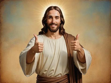 jesus thumbs  image  ai generator makepix