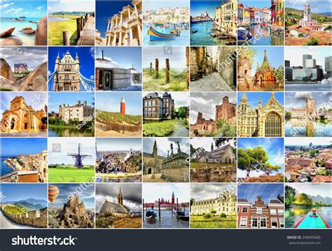 Collection Photos Travel Destinations All Over Stock Photo 240945685 ...